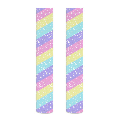 Cosmic Rainbow Over Knee Stocking Socks
