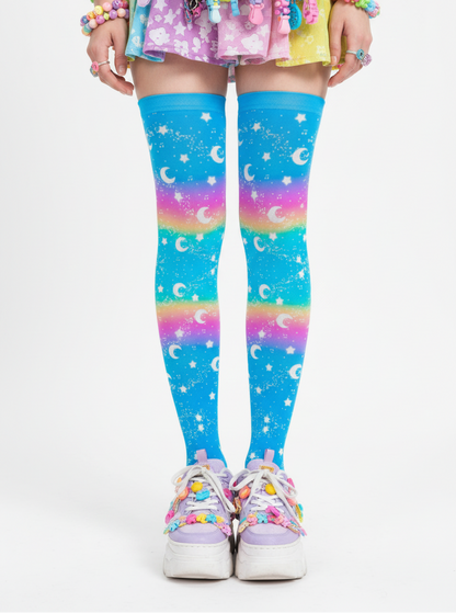 kawaii fashion decora kei over knee stocking socks pop kei pantyhose jfashion harajuku style