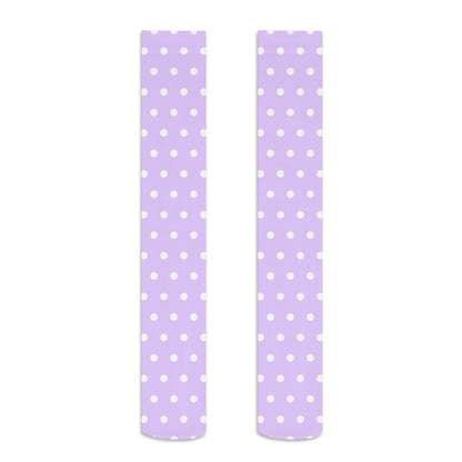 Cute Polka Dots Over Knee Stocking Socks (Purple)