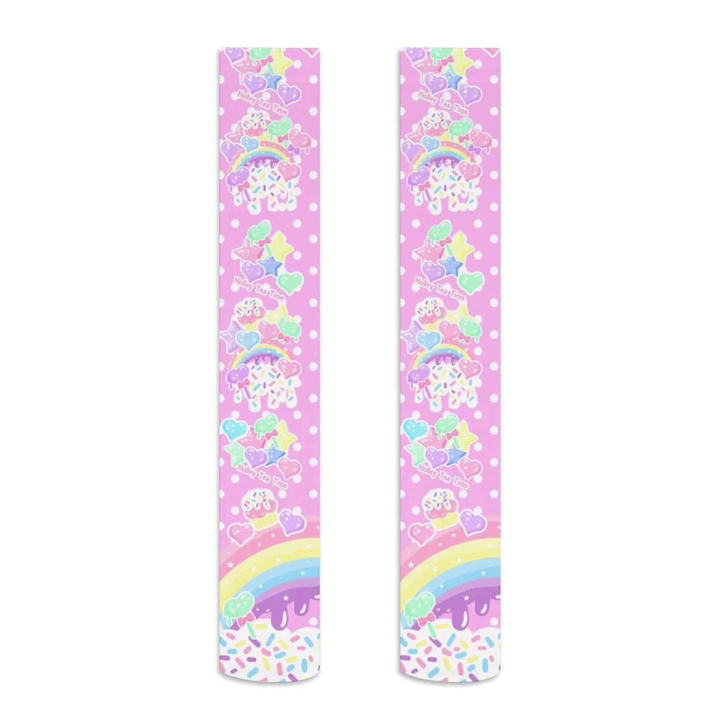 Rainbow Sweets Over Knee Stocking Socks (Pink)