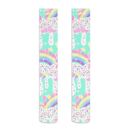 Rainbow Sweets Over Knee Stocking Socks (Mint)