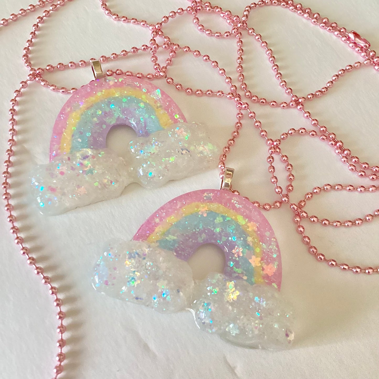 Pastel Rainbow Sparkle Necklace (Fairy Kei)