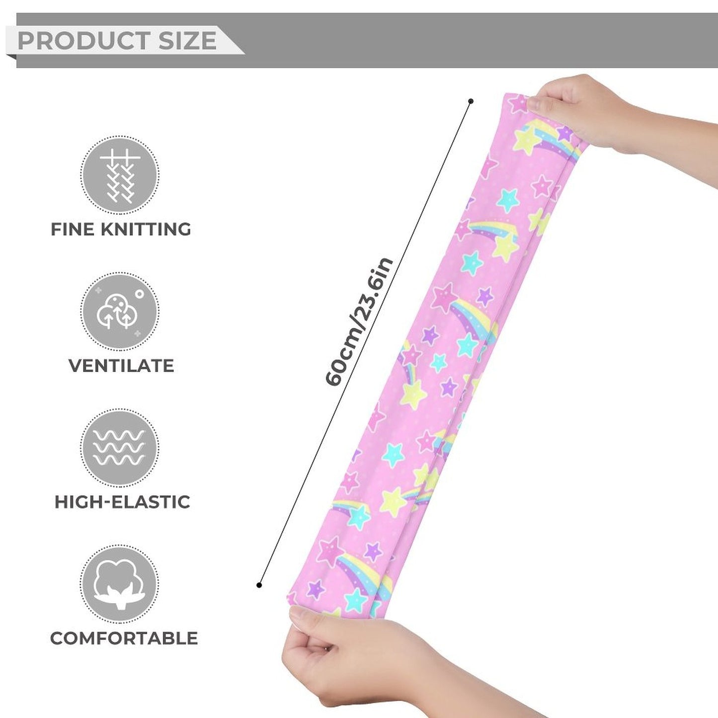 Starry Party Over Knee Stocking Socks (Pink)