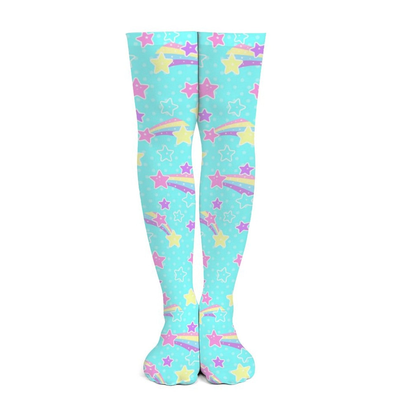 Starry Party Over Knee Stocking Socks (Blue)