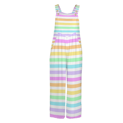 kawaii fashion pastel rainbow overalls jumpsuit harajuku fashion jfashion decora kei pop kei yumekawaii cutecore