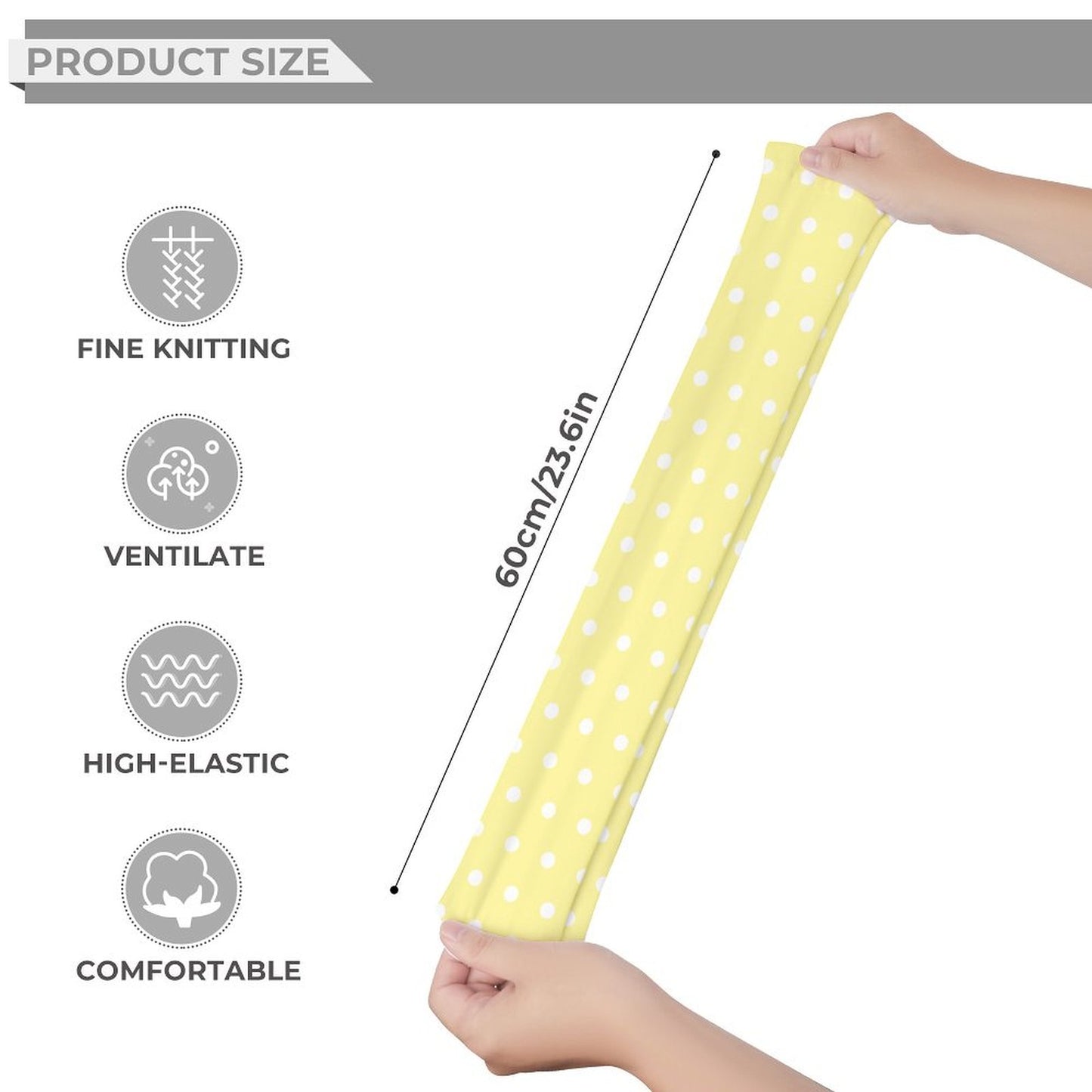 Cute Polka Dots Over Knee Stocking Socks (Yellow)