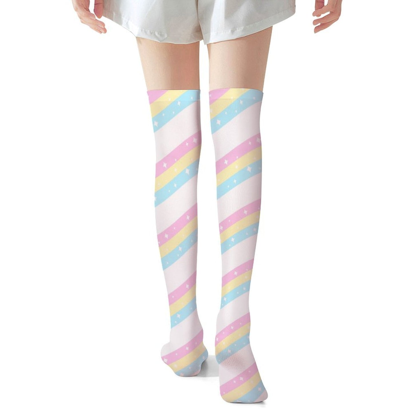 Teatime Fantasy Over Knee Stocking Socks (White)