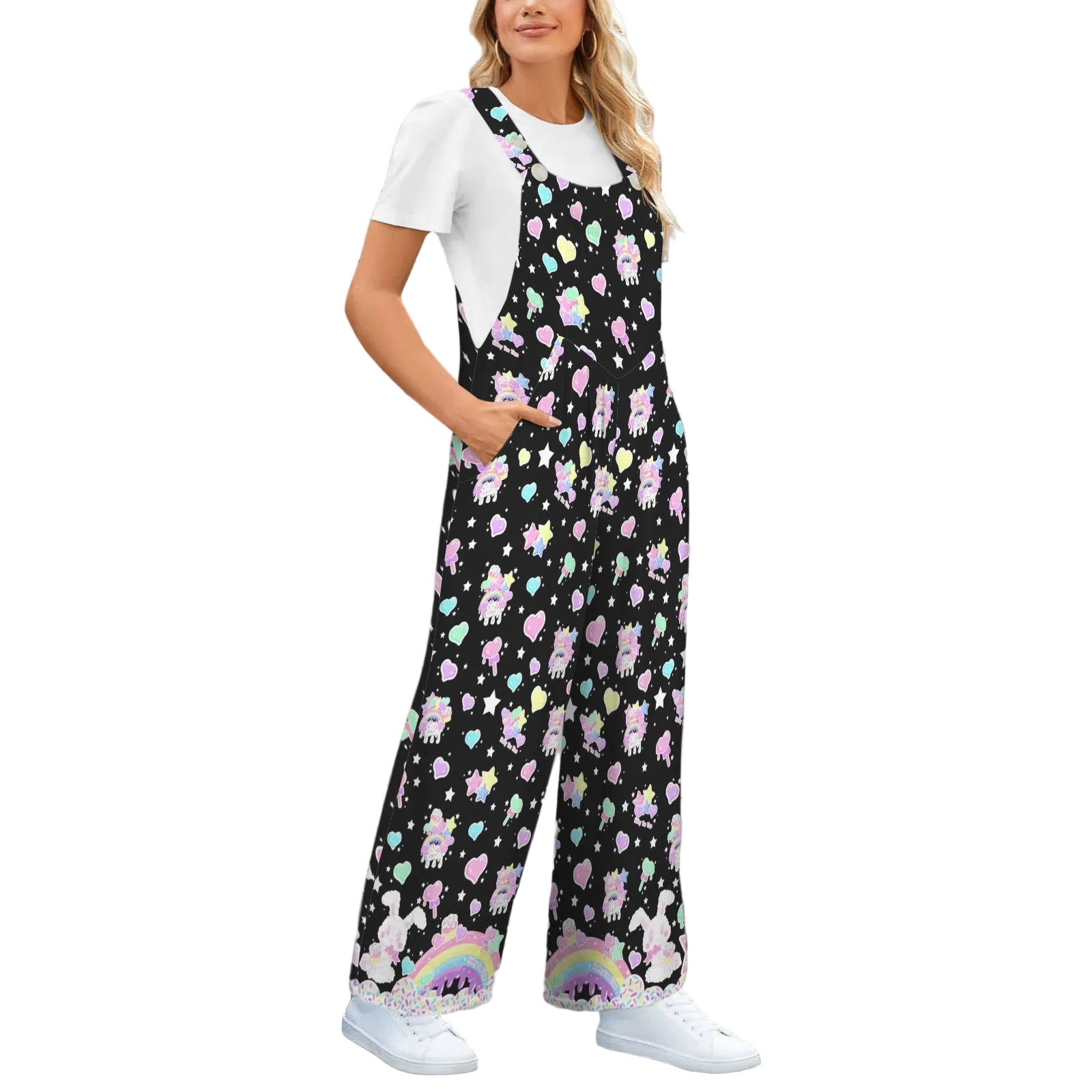 Kawaii fashion fairy kei decora kei Harajuku style shorts romper overalls cutecore candy sweets bunny sprinkles
