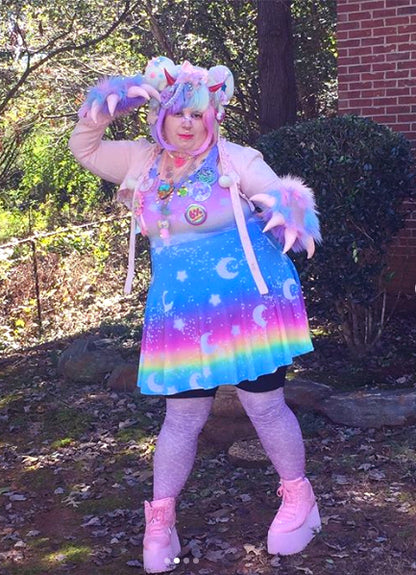 Magical Fairy Time Skater Dress (Rainbow Sunny Day)