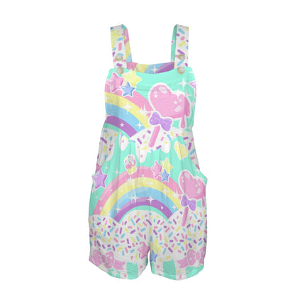 Kawaii fashion fairy kei decora kei Harajuku style shorts romper overalls cutecore candy sweets bunny sprinkles
