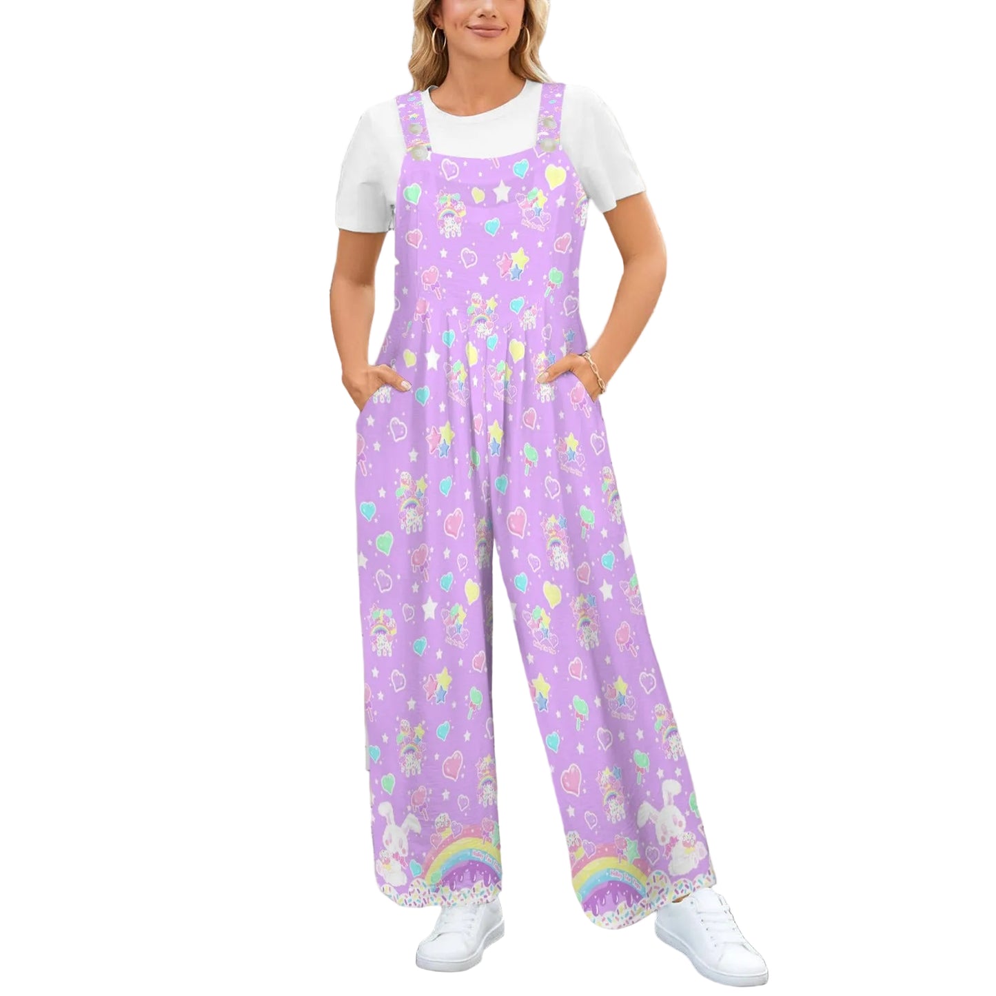 Kawaii fashion fairy kei decora kei Harajuku style shorts romper overalls cutecore candy sweets bunny sprinkles