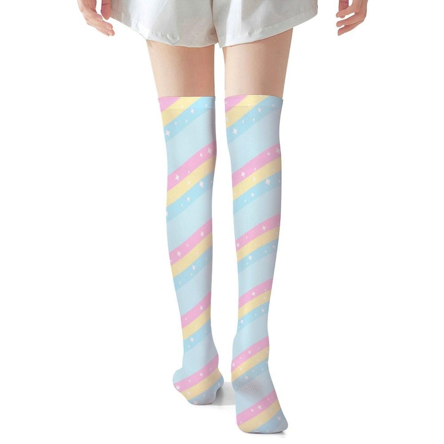Teatime Fantasy Over Knee Stocking Socks (Blue)