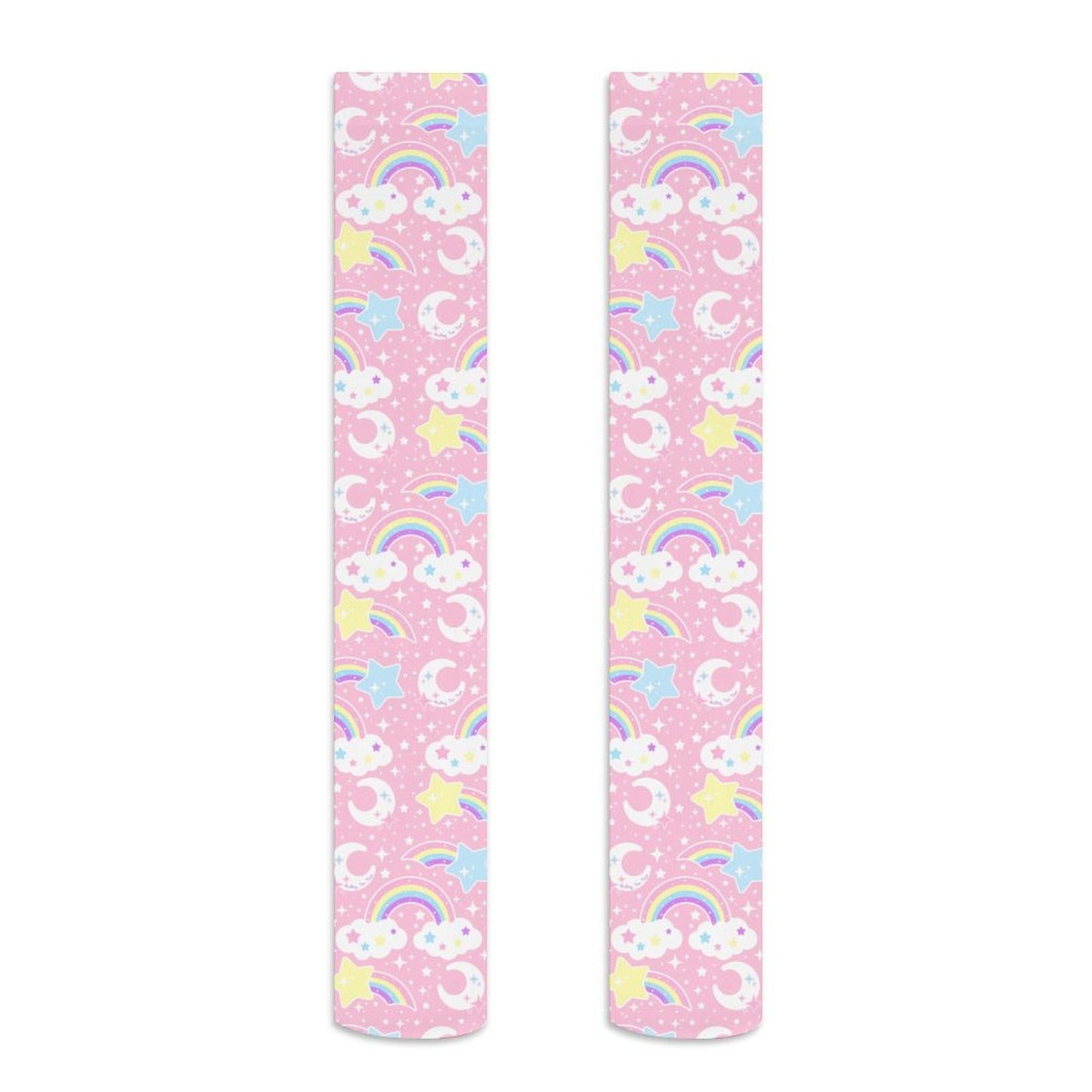 Dreamy Rainbow Over Knee Stocking Socks (Pink)