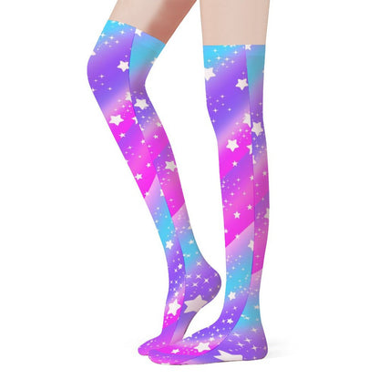 Galactic Wish Over Knee Stocking Socks