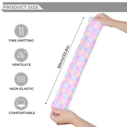 Sweet Love Hearts Over Knee Stocking Socks (Pink)