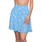 Starry Glitter Blue High Waist Skater Skirt