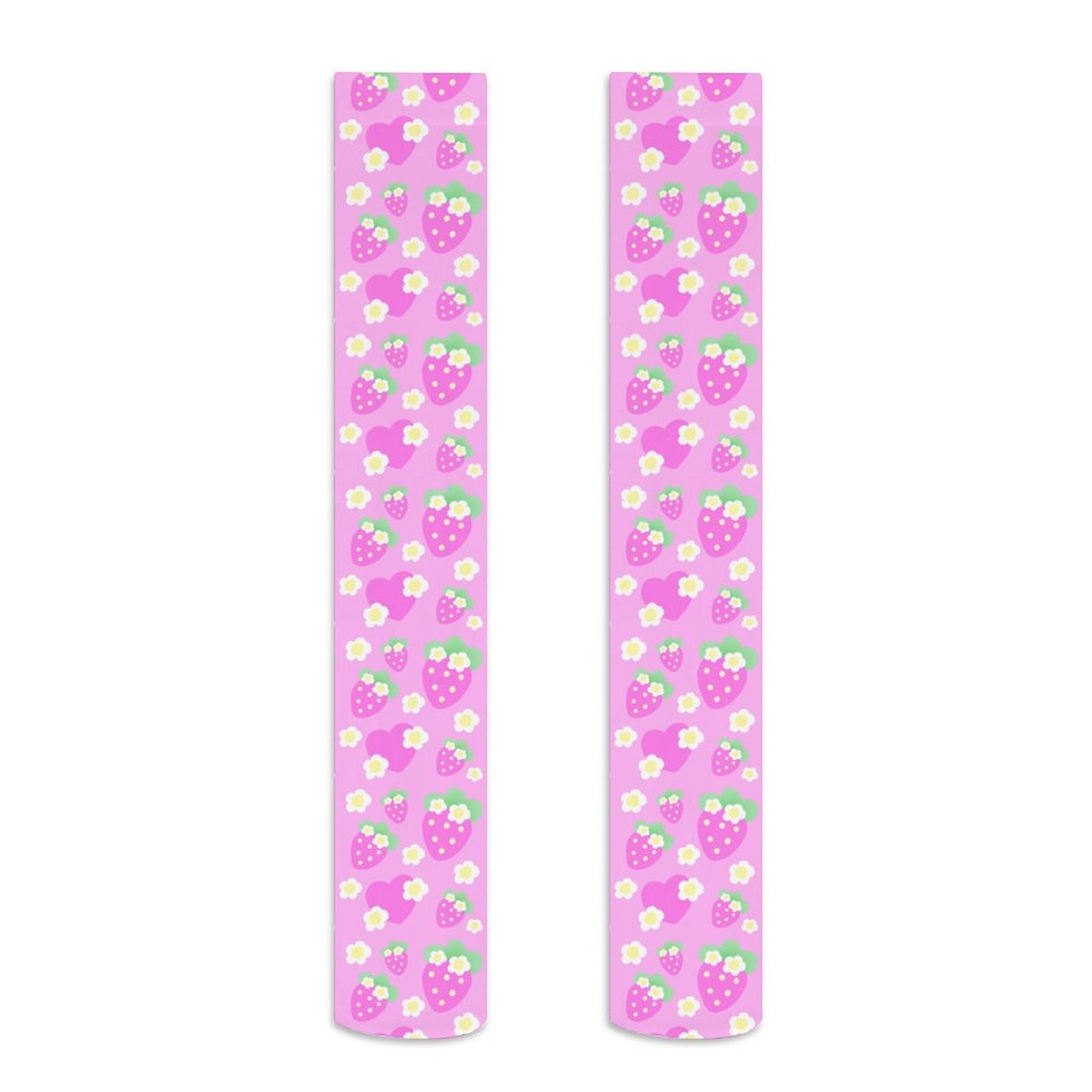 Strawberry Cutie Over Knee Stocking Socks (Fruity Berry Pink)