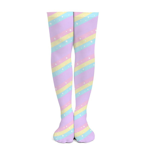 Teatime Fantasy Over Knee Stocking Socks (Purple)