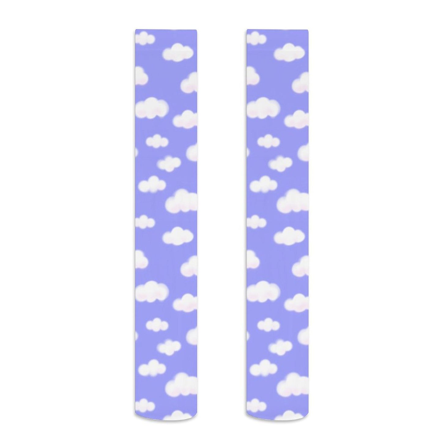Dreamy Clouds Over Knee Stocking Socks (Periwinkle)