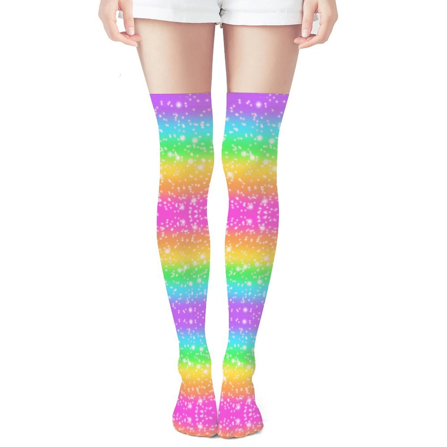 Rainbow Wonderland Over Knee Stocking Socks