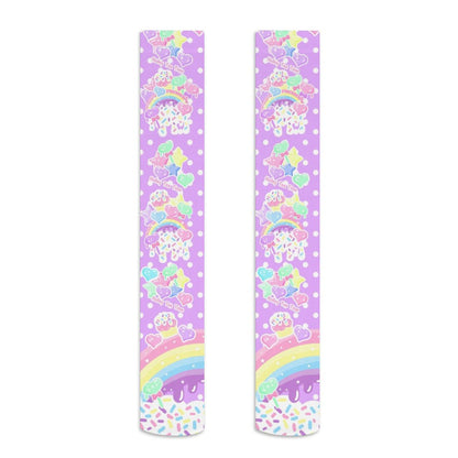Rainbow Sweets Over Knee Stocking Socks (Purple)