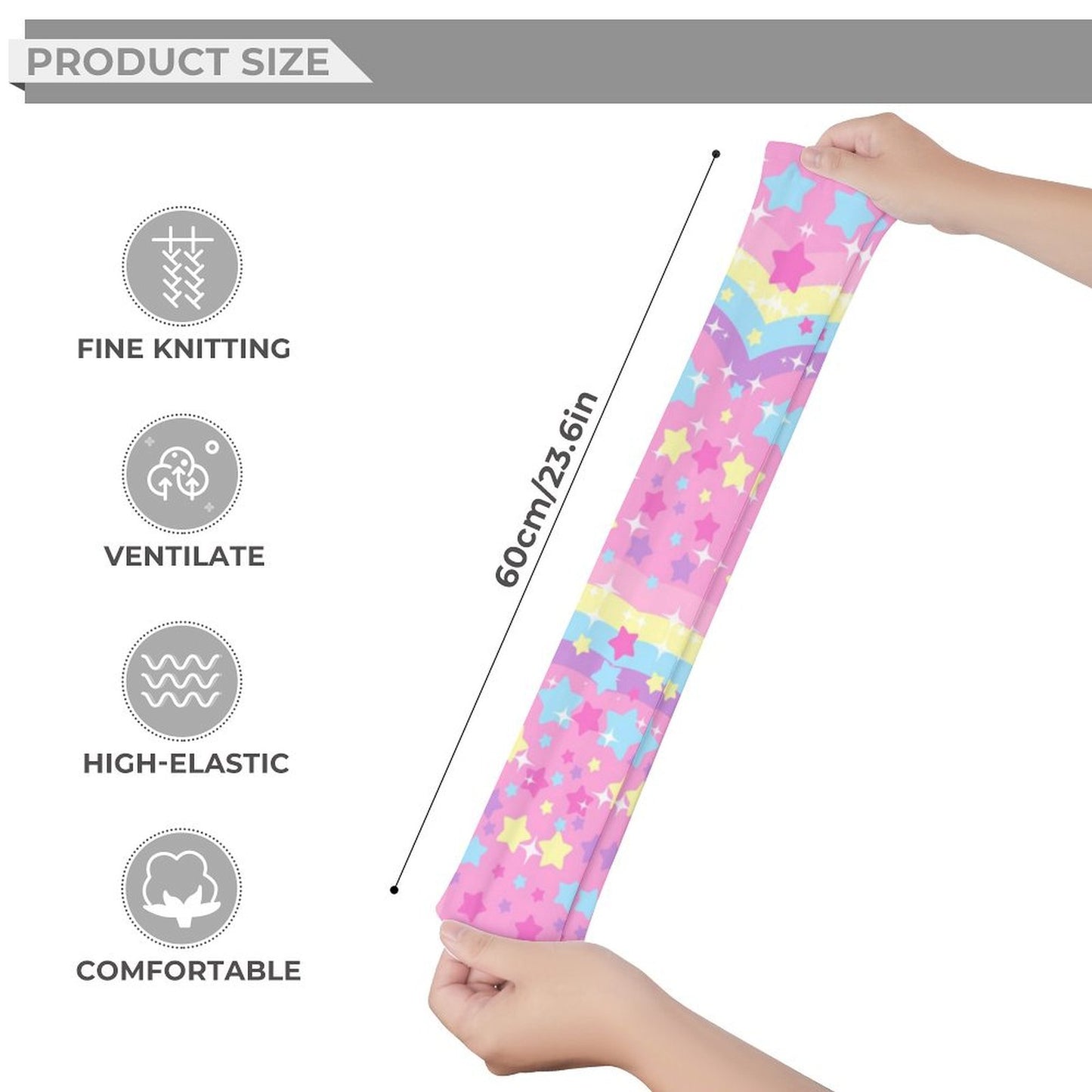 Bubbles Rainbow Land Over Knee Stocking Socks