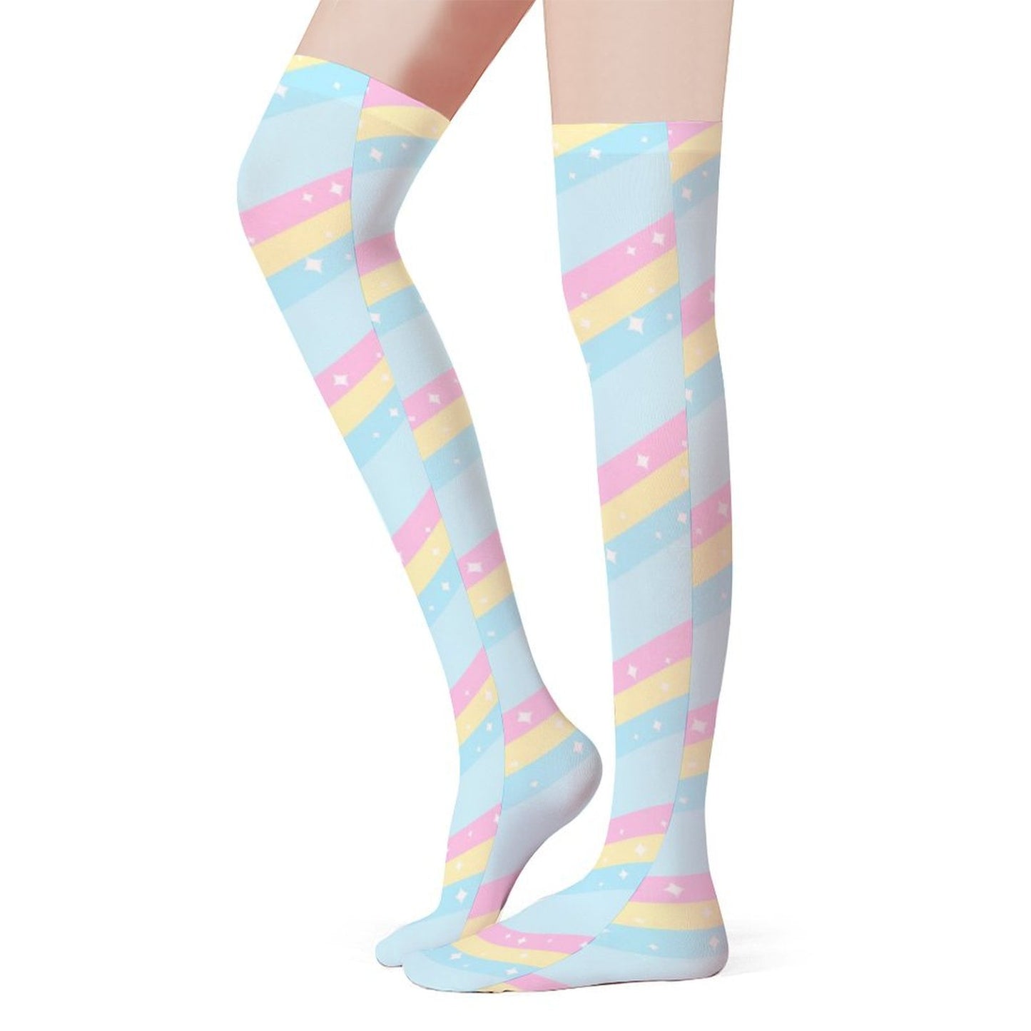 Teatime Fantasy Over Knee Stocking Socks (Blue)