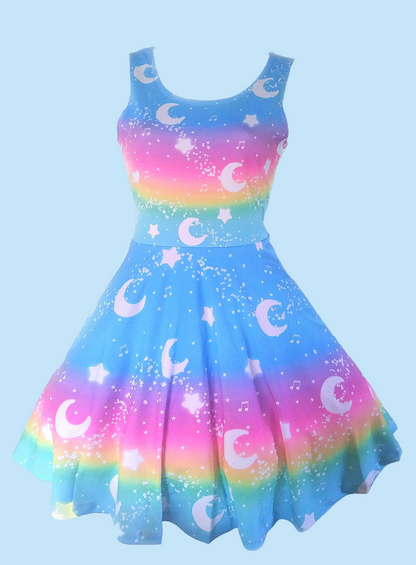 Magical Fairy Time Skater Dress (Rainbow Sunny Day)