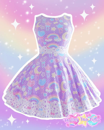 Pastel Party Skater Dress (Lavender)