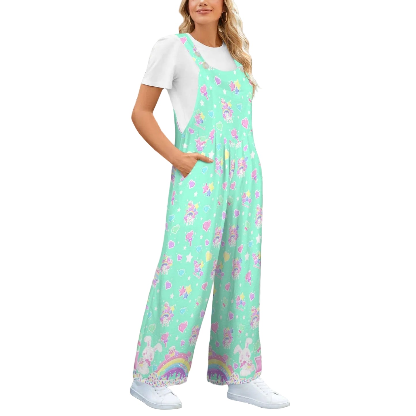 Kawaii fashion fairy kei decora kei Harajuku style shorts romper overalls cutecore candy sweets bunny sprinkles