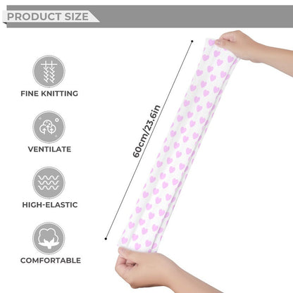 Lovely Hearts Over Knee Stocking Socks (Pink)