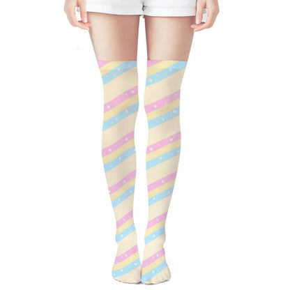 Teatime Fantasy Over Knee Stocking Socks (Yellow)