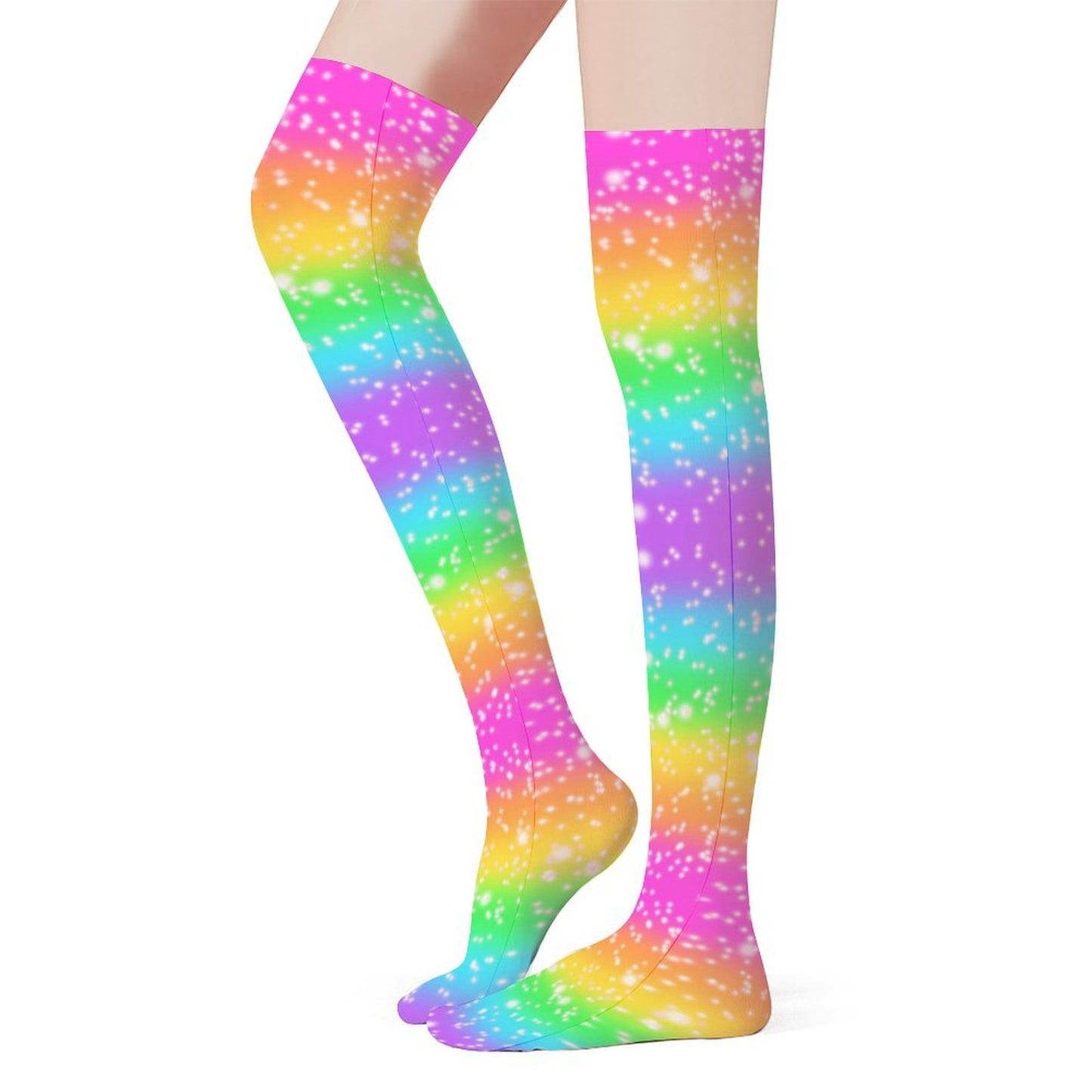 Rainbow Wonderland Over Knee Stocking Socks