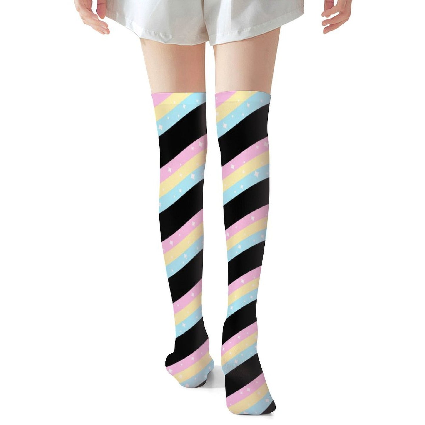Teatime Fantasy Over Knee Stocking Socks (Black)