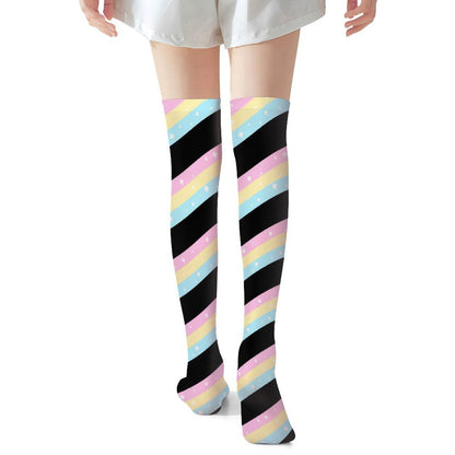 Teatime Fantasy Over Knee Stocking Socks (Black)