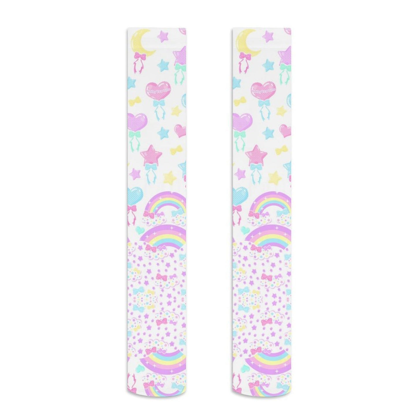 Pastel Party Over Knee Stocking Socks (White)