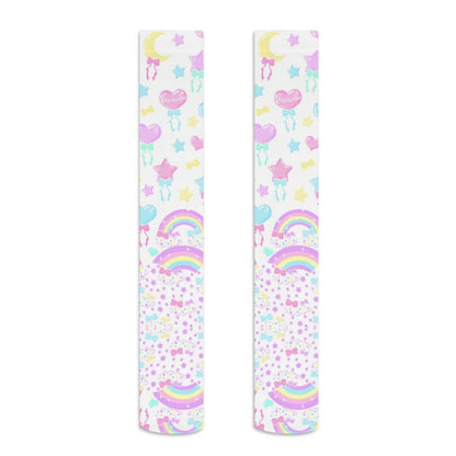 Pastel Party Over Knee Stocking Socks (White)
