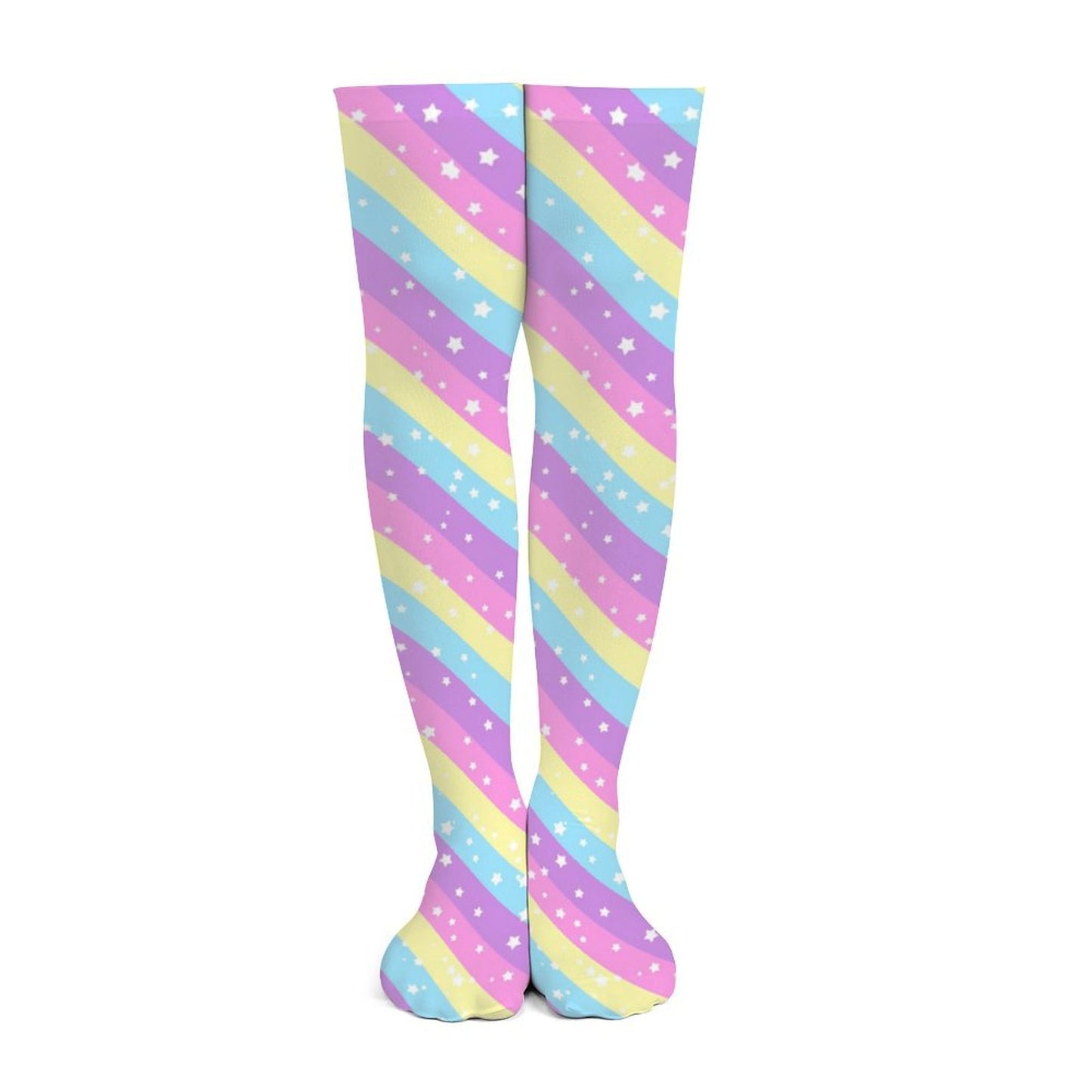 Starry Party Rainbow Over Knee Stocking Socks