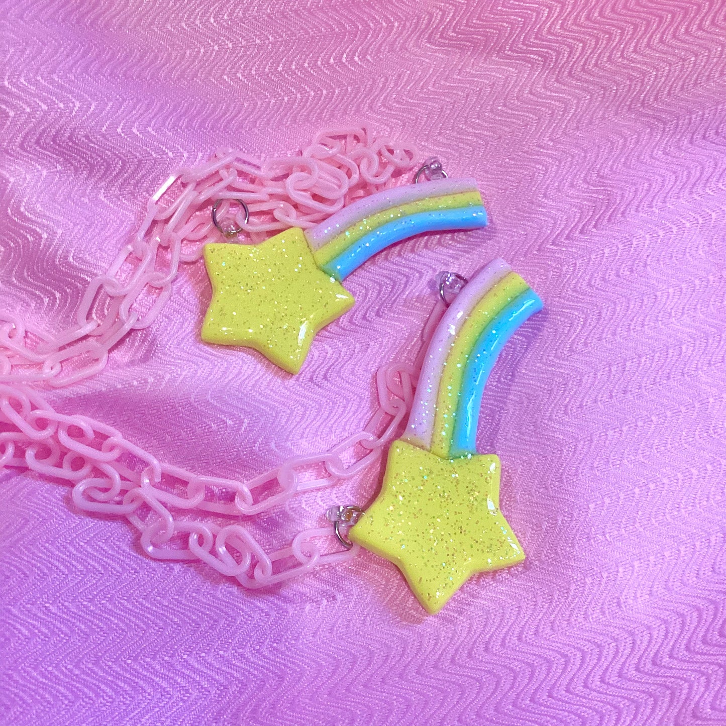 Fairy Kei Shooting Star Necklace (Yellow)