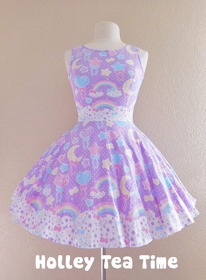 Pastel Party Skater Dress (Lavender)