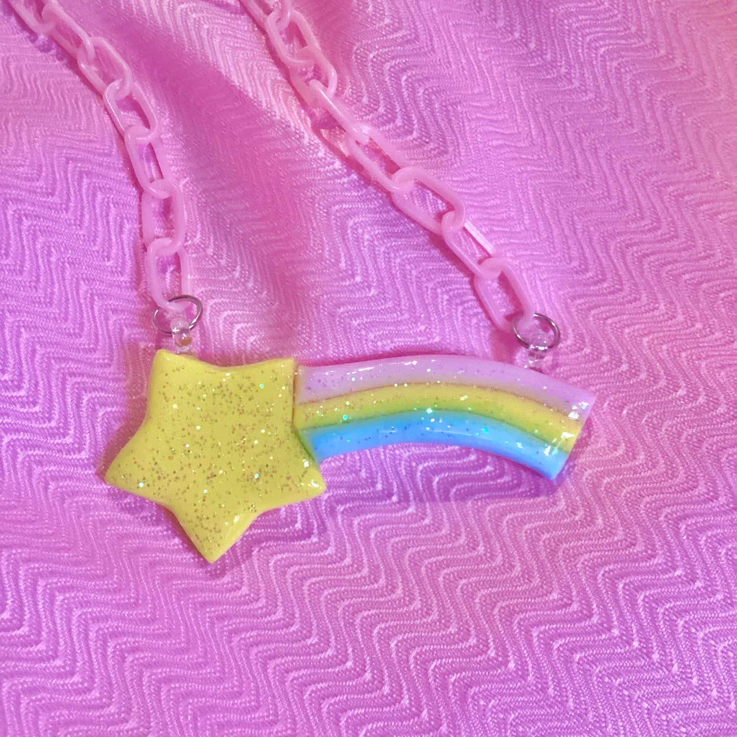 Fairy Kei Shooting Star Necklace (Yellow)