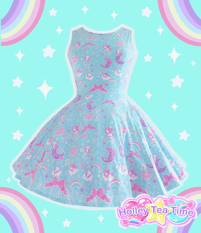 Bubbly Dreams Mint Skater Dress [Made To Order]