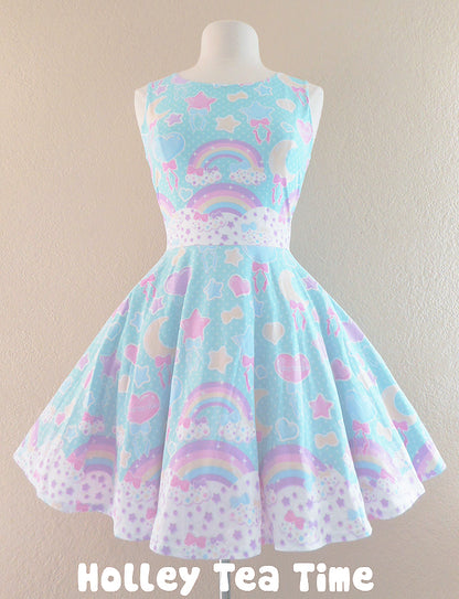 Pastel Party Skater Dress (Mint)