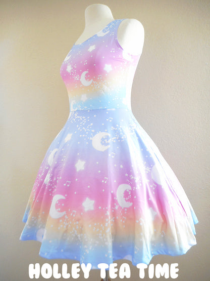 Magical Fairy Time Skater Dress (Rainbow Sunset)