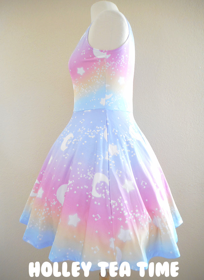 Magical Fairy Time Skater Dress (Rainbow Sunset)
