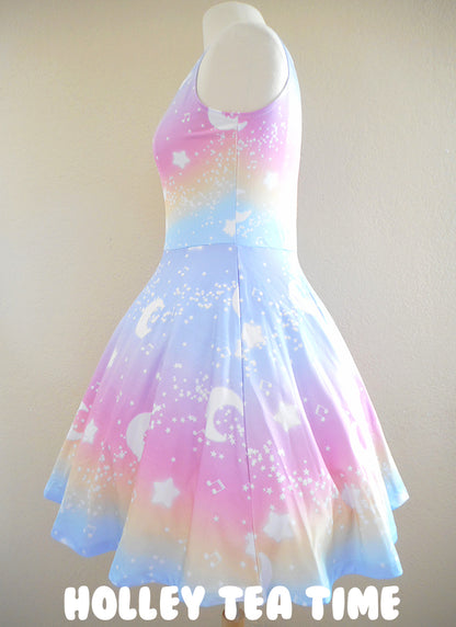 Magical Fairy Time Skater Dress (Rainbow Sunset)