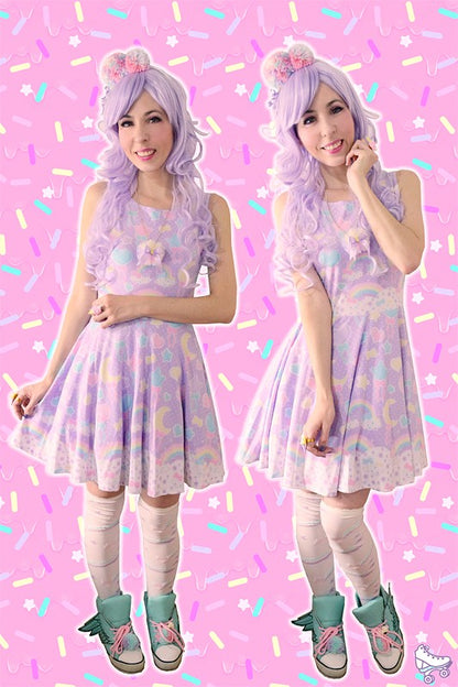 Pastel Party Skater Dress (Lavender)
