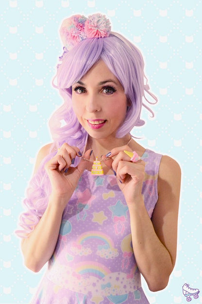 Pastel Party Skater Dress (Lavender)