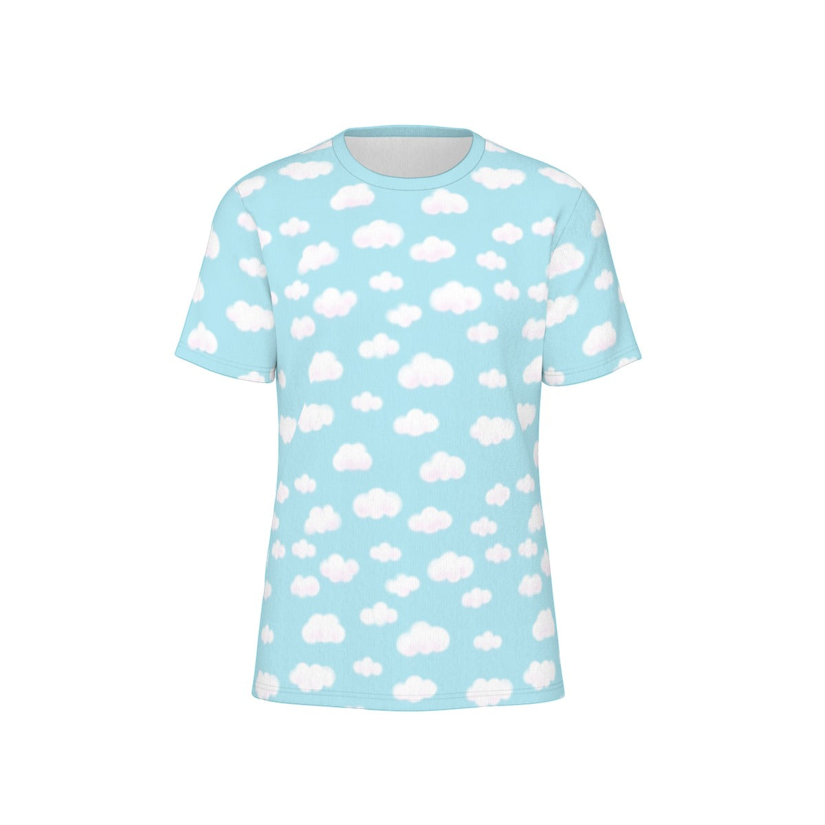 Dreamy Clouds Unisex Cotton T-Shirt (Sky Blue) tenshi kaiwai kawaii fashion jfashion Harajuku fashion pastel heisei retro fairy kei yume kawaii Japanese street fashion yumekawaii cutecore jojifuku