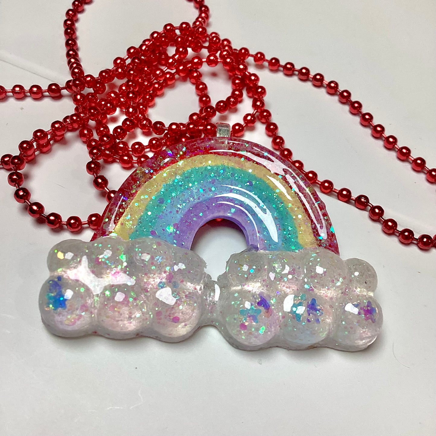 Rainbow Sparkle Necklace (Decora Kei)